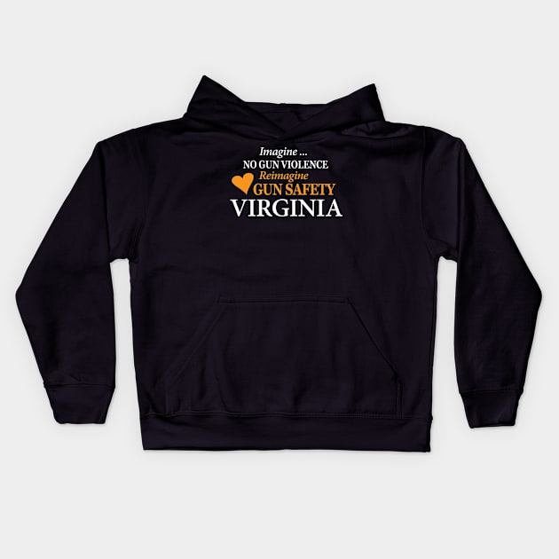 Imagine No Gun Violence Kids Hoodie by VirginiaGVP